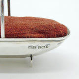 Sterling Silver Trug Basket Novelty Sewing Pin Cushion Antique 1911 Sheffield