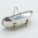 Sterling Silver Trug Basket Novelty Sewing Pin Cushion Antique 1911 Sheffield