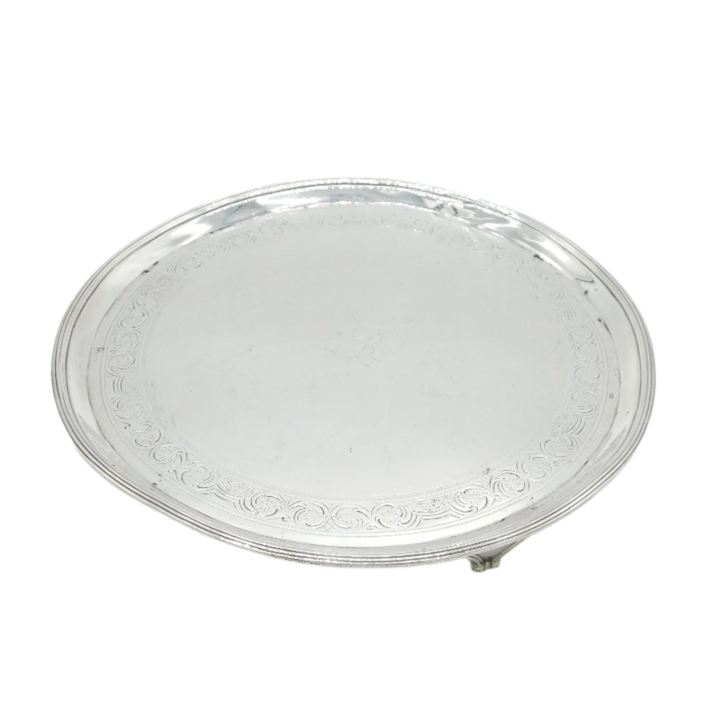 Georgian Silver Salver Antique Dish