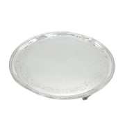 George III Sterling Silver Circular Crested Salver Dish Antique 1794 London John Hutson