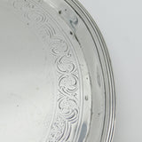 George III Sterling Silver Circular Crested Salver Dish Antique 1794 London John Hutson