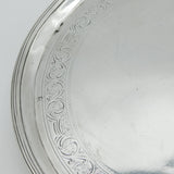 George III Sterling Silver Circular Crested Salver Dish Antique 1794 London John Hutson