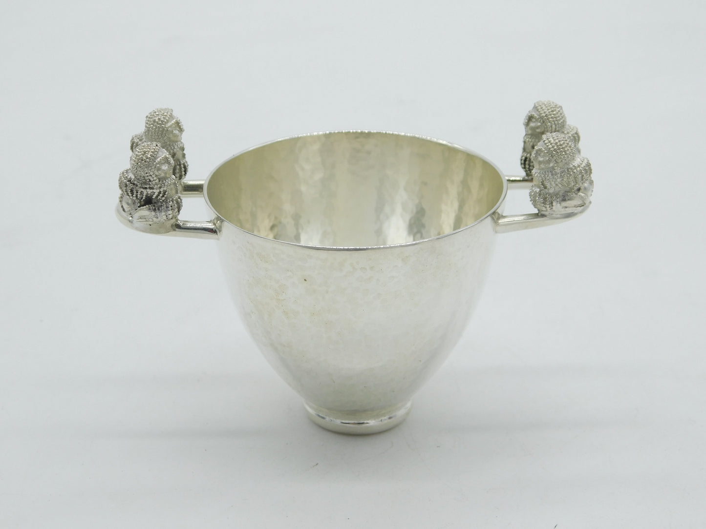 Greek Lalaounis Sterling Silver Byzantine Style Planished Beaker Vintage c1970