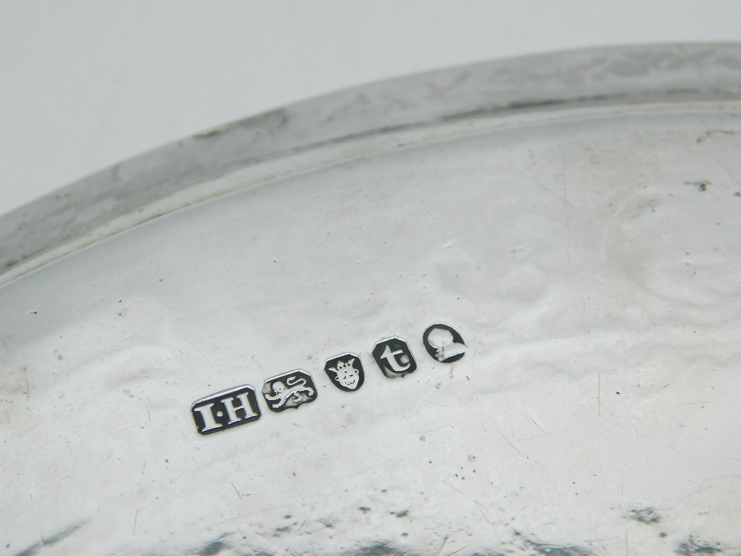 George III Sterling Silver Circular Crested Salver Dish Antique 1794 London John Hutson