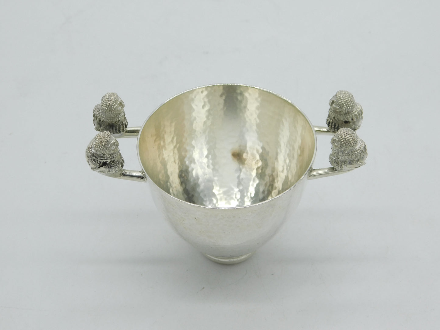 Greek Lalaounis Sterling Silver Byzantine Style Planished Beaker Vintage c1970