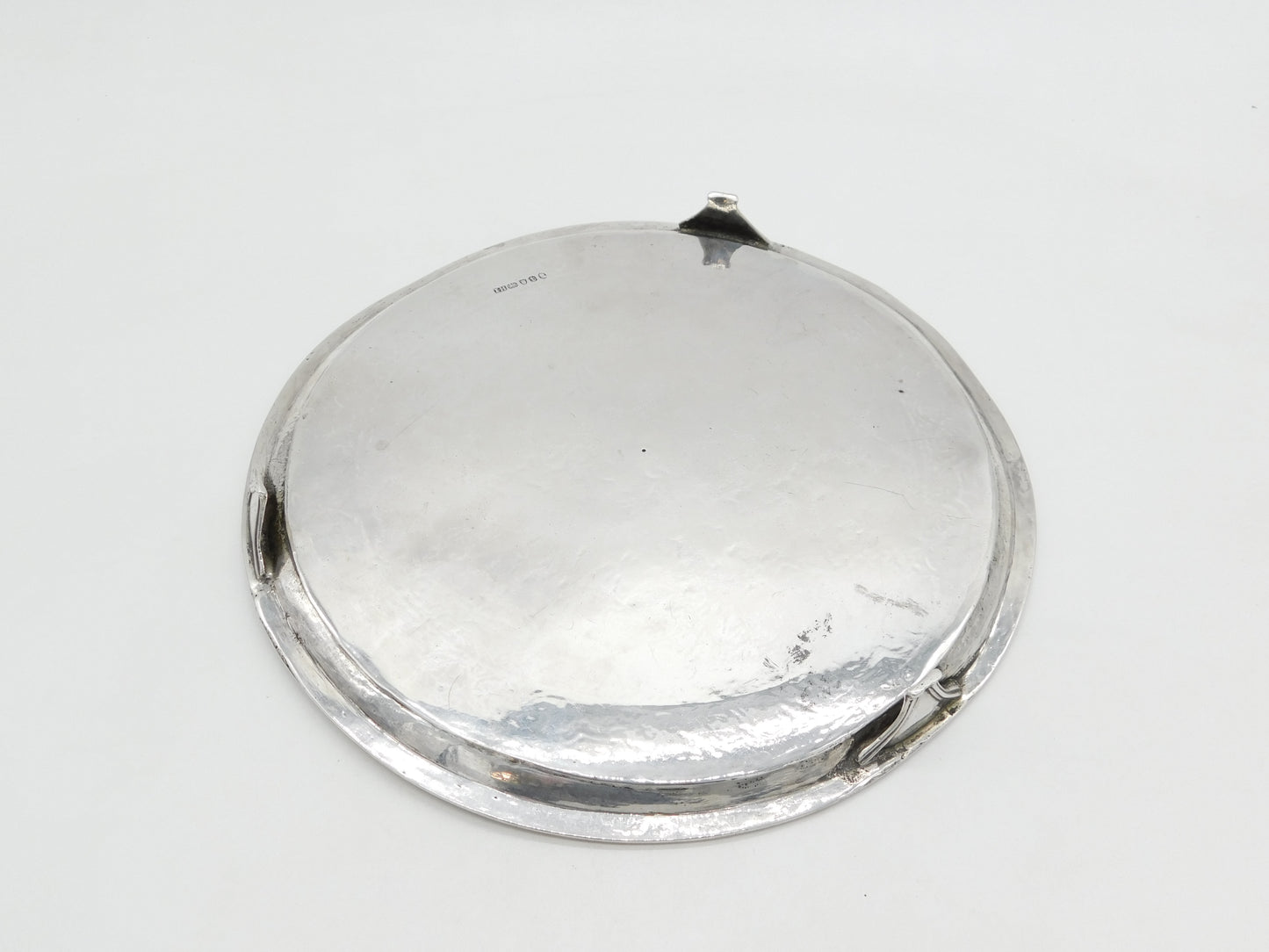 George III Sterling Silver Circular Crested Salver Dish Antique 1794 London John Hutson