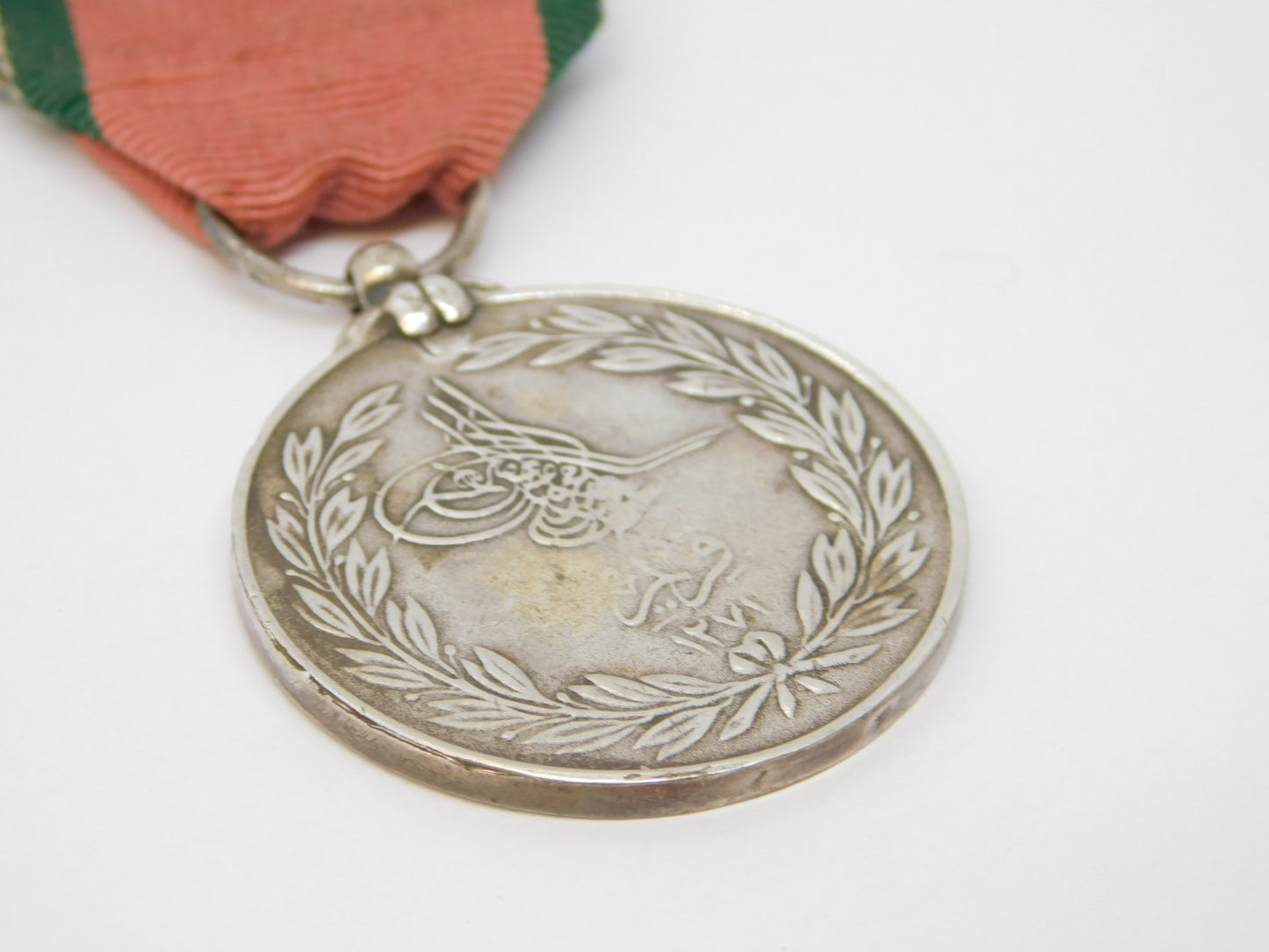19th Century Ottoman Turkish Crimean War Medal Silver Antique 1855 Unnamed