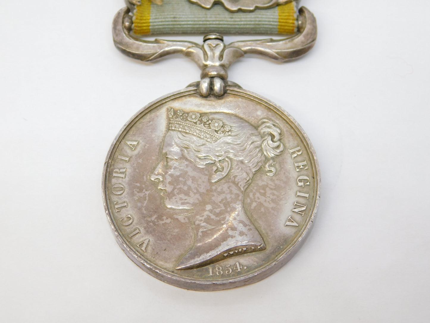Victorian British Crimean War Service Medal Inkermann, Alma Clasp Antique 1854