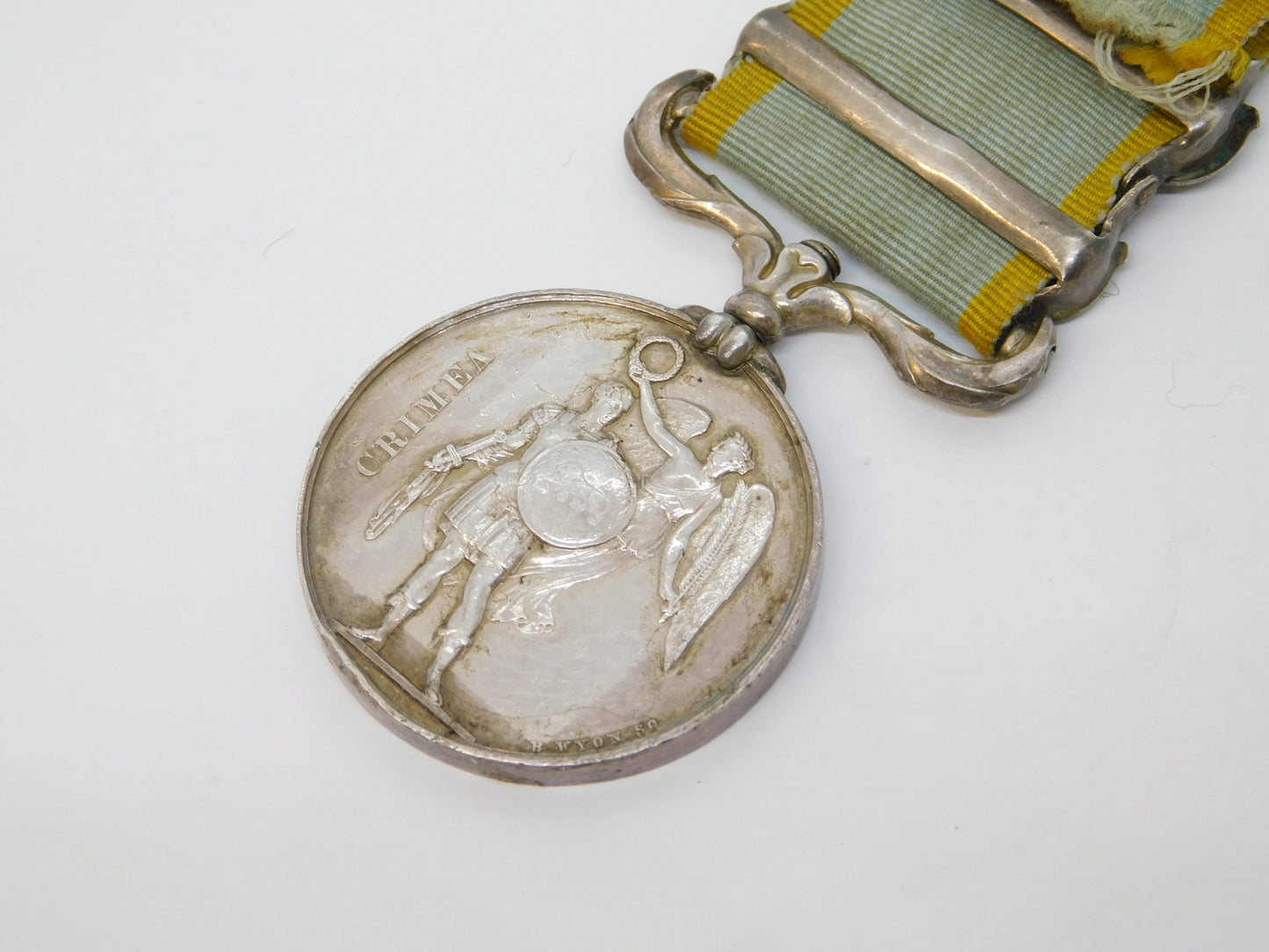 Victorian British Crimean War Service Medal Inkermann, Alma Clasp Antique 1854
