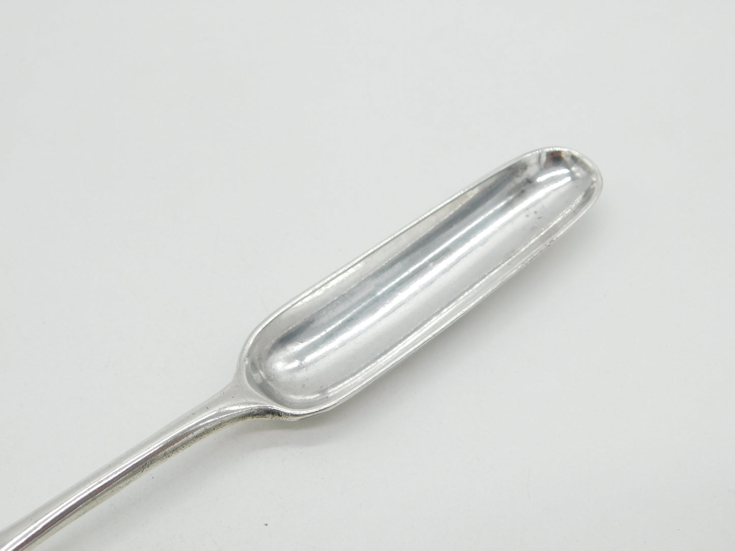 George III Sterling Silver Crested Bone Marrow Scoop Antique c1765 London