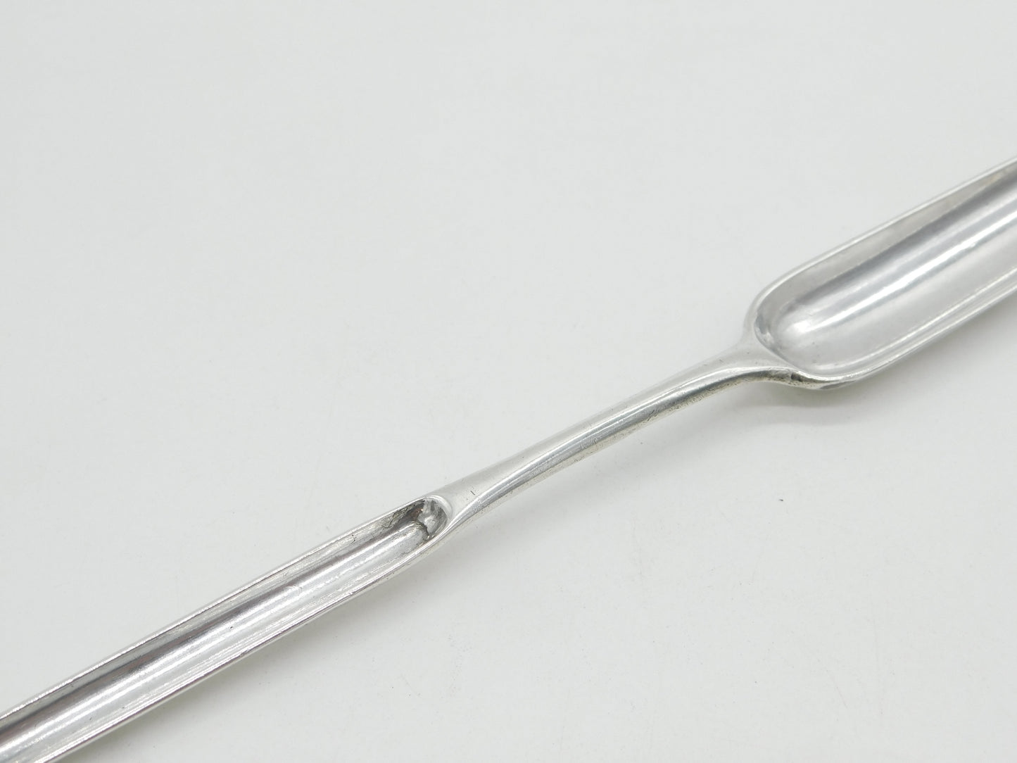George III Sterling Silver Crested Bone Marrow Scoop Antique c1765 London