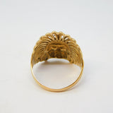 9ct Yellow Gold Native American Chief Statement Ring Vintage c1980 London