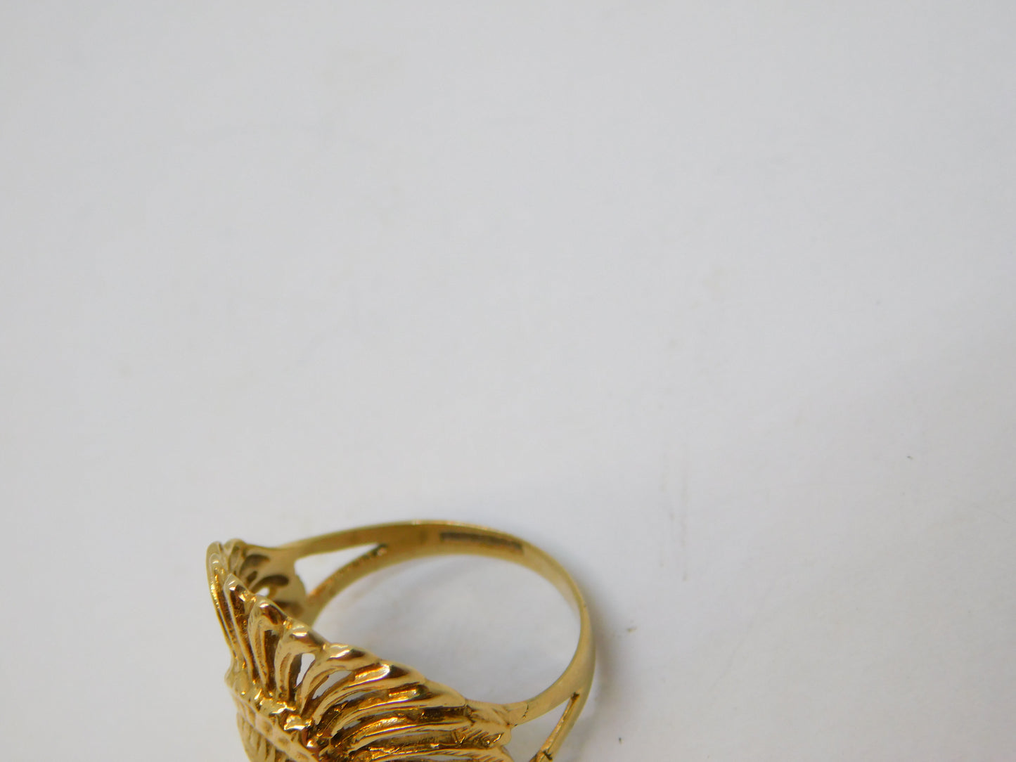 9ct Yellow Gold Native American Chief Statement Ring Vintage c1980 London