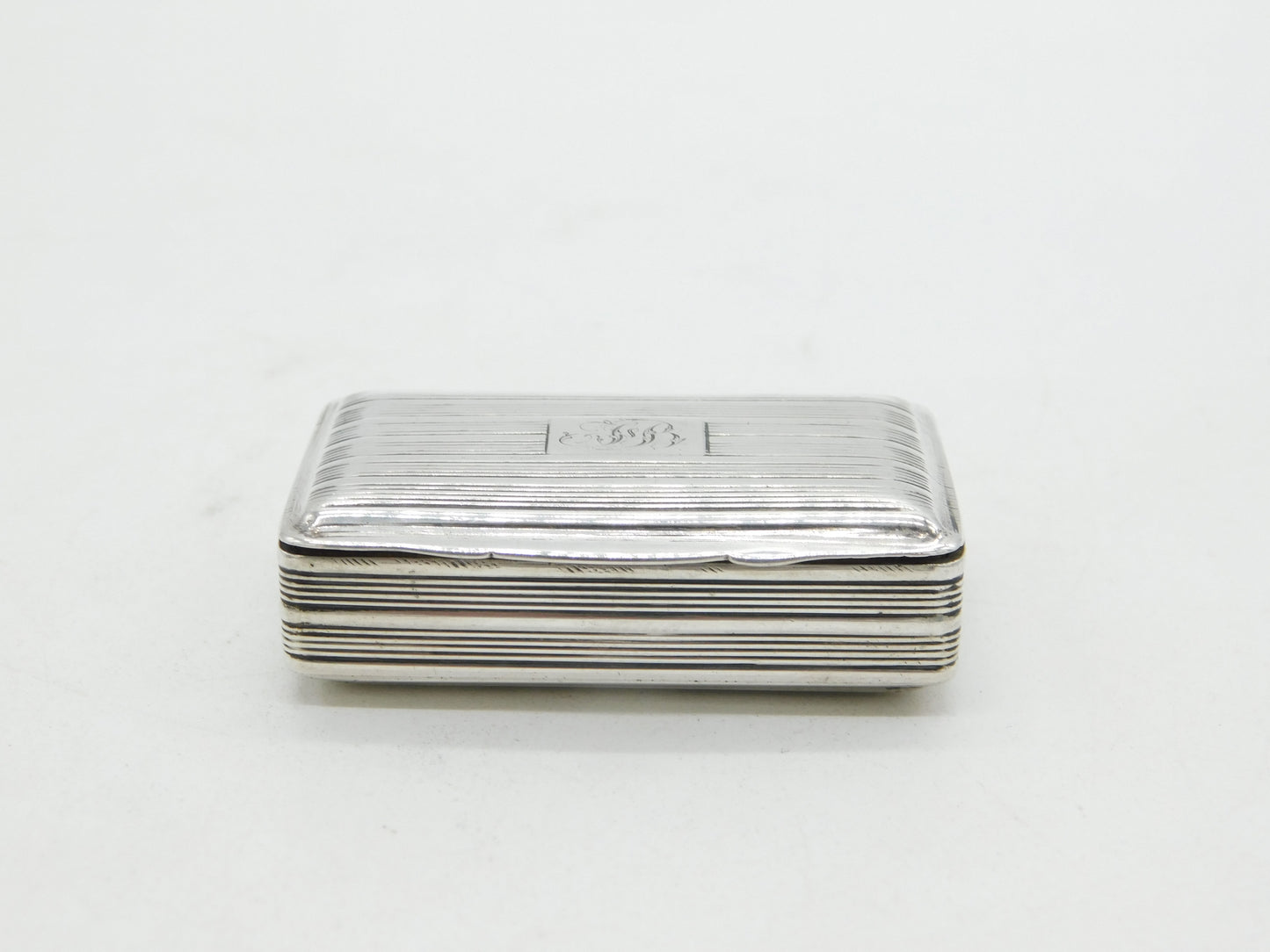 George III Sterling Silver Gilded Snuff Box Antique 1813 Birmingham John Shaw