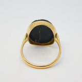 Grand Tour 9ct Gold Mounted Micro Mosaic Classical Scene Ring Antique c1830