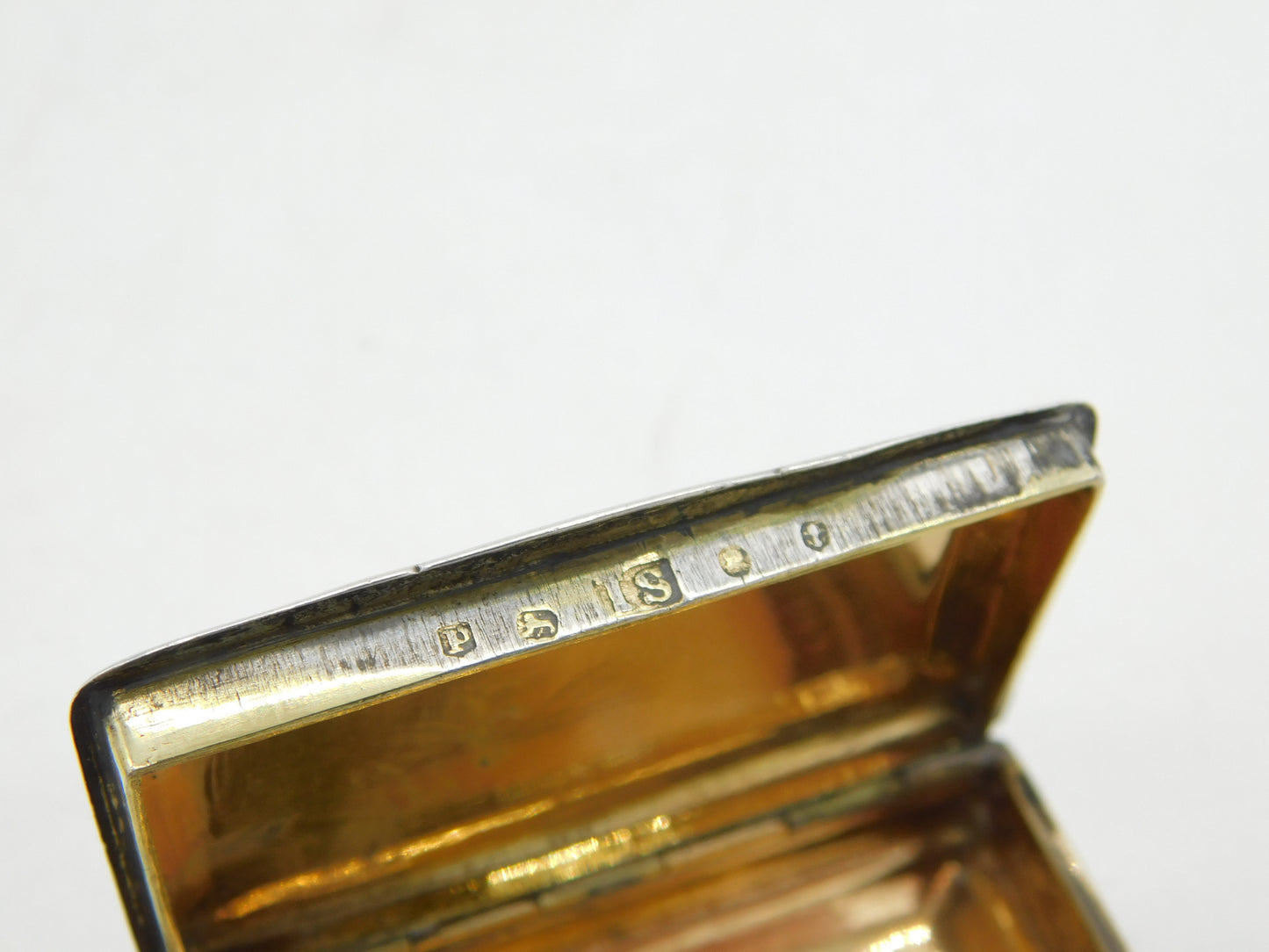 George III Sterling Silver Gilded Snuff Box Antique 1813 Birmingham John Shaw
