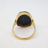 Grand Tour 9ct Gold Mounted Micro Mosaic Classical Scene Ring Antique c1830