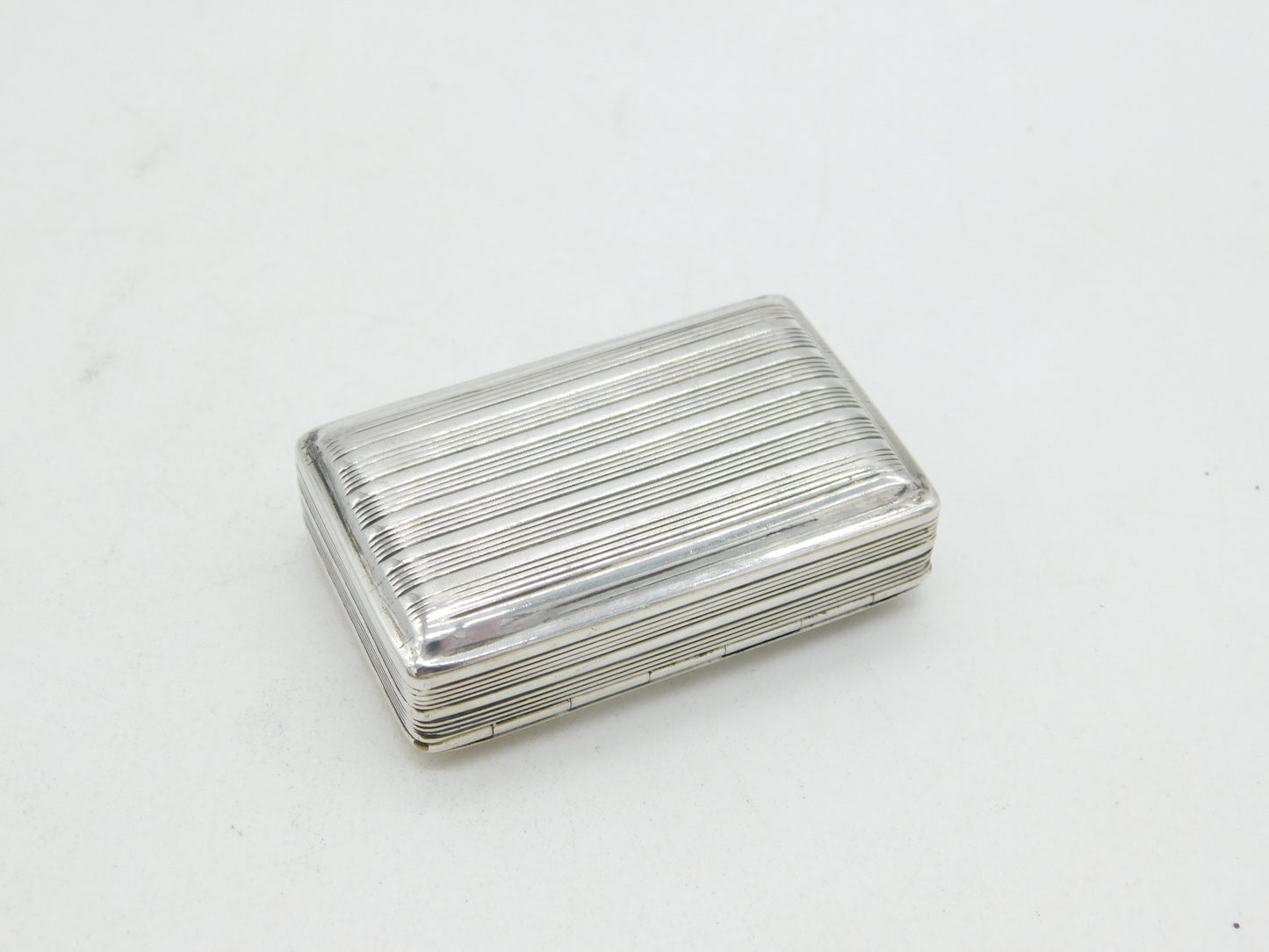George III Sterling Silver Gilded Snuff Box Antique 1813 Birmingham John Shaw