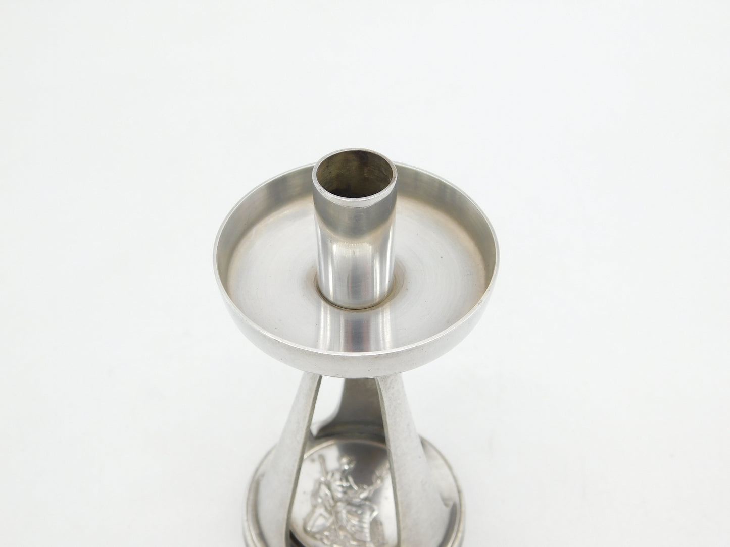 Christopher Lawrence Sterling Silver Modernist Candlestick Vintage 1986 London