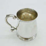 George II Sterling Silver Christening Mug Tankard Antique 1747 London
