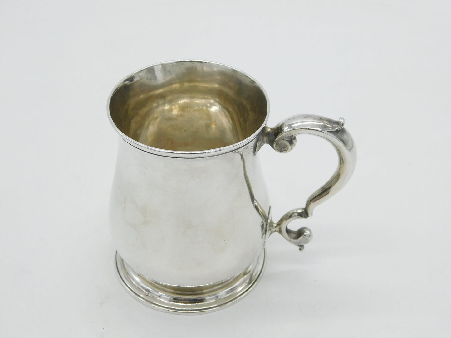 George II Sterling Silver Christening Mug Tankard Antique 1747 London