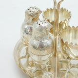 Silver Plated Novelty Boiled Egg Breakfast Set Antique c1930 Art Deco