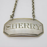 George III Sterling Silver Sherry Decanter Label Antique 1795 London