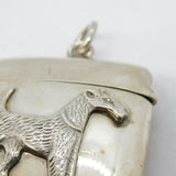 Victorian Sterling Silver Airedale Terrier Dog Vesta Case Antique 1897 Bham
