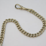 Sterling Silver Double Albert Watch Chain & Fobs Antique 1919 Birmingham