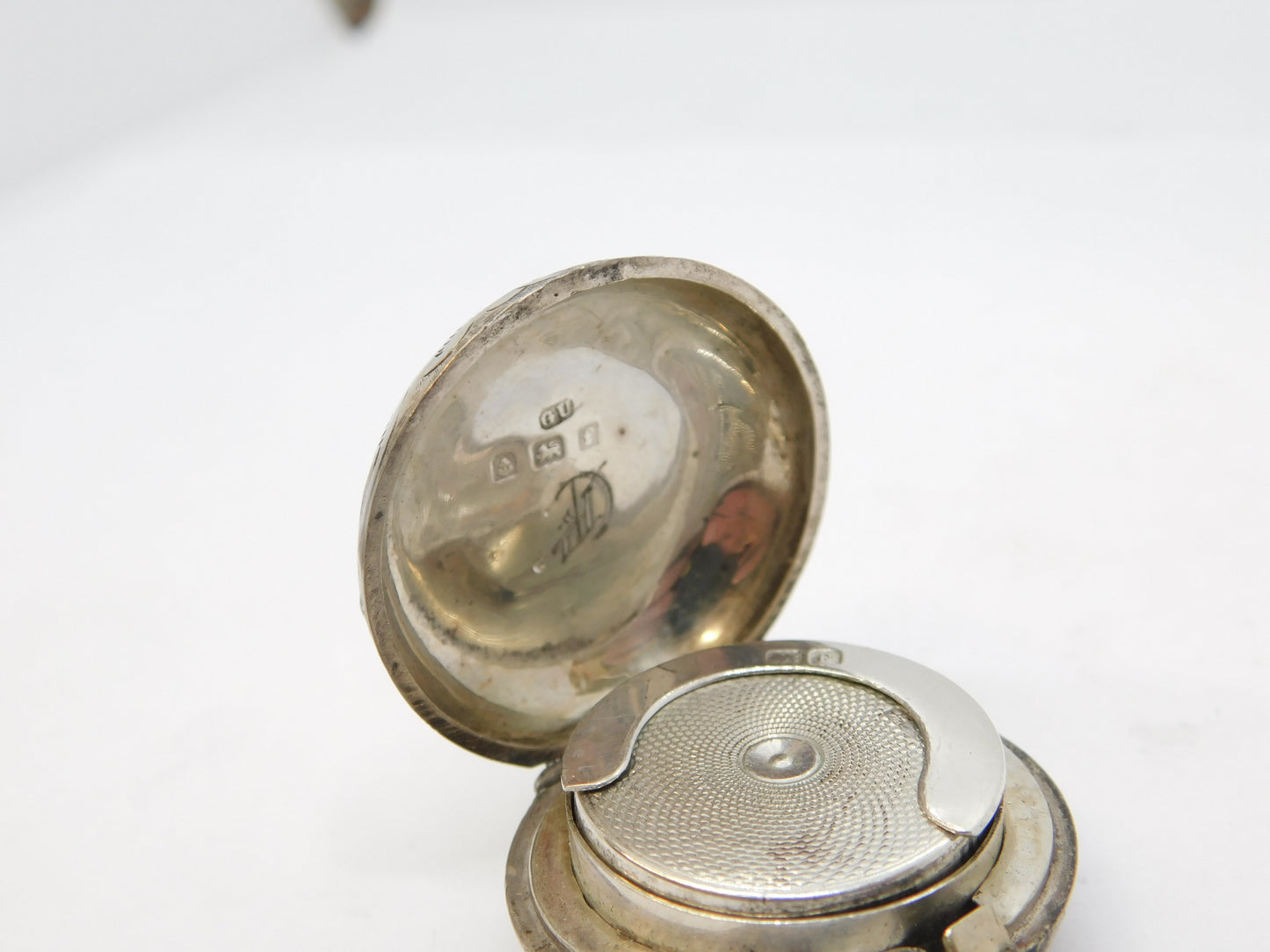 Edwardian Sterling Silver Floral Sovereign Case Fob Antique 1905 Birmingham