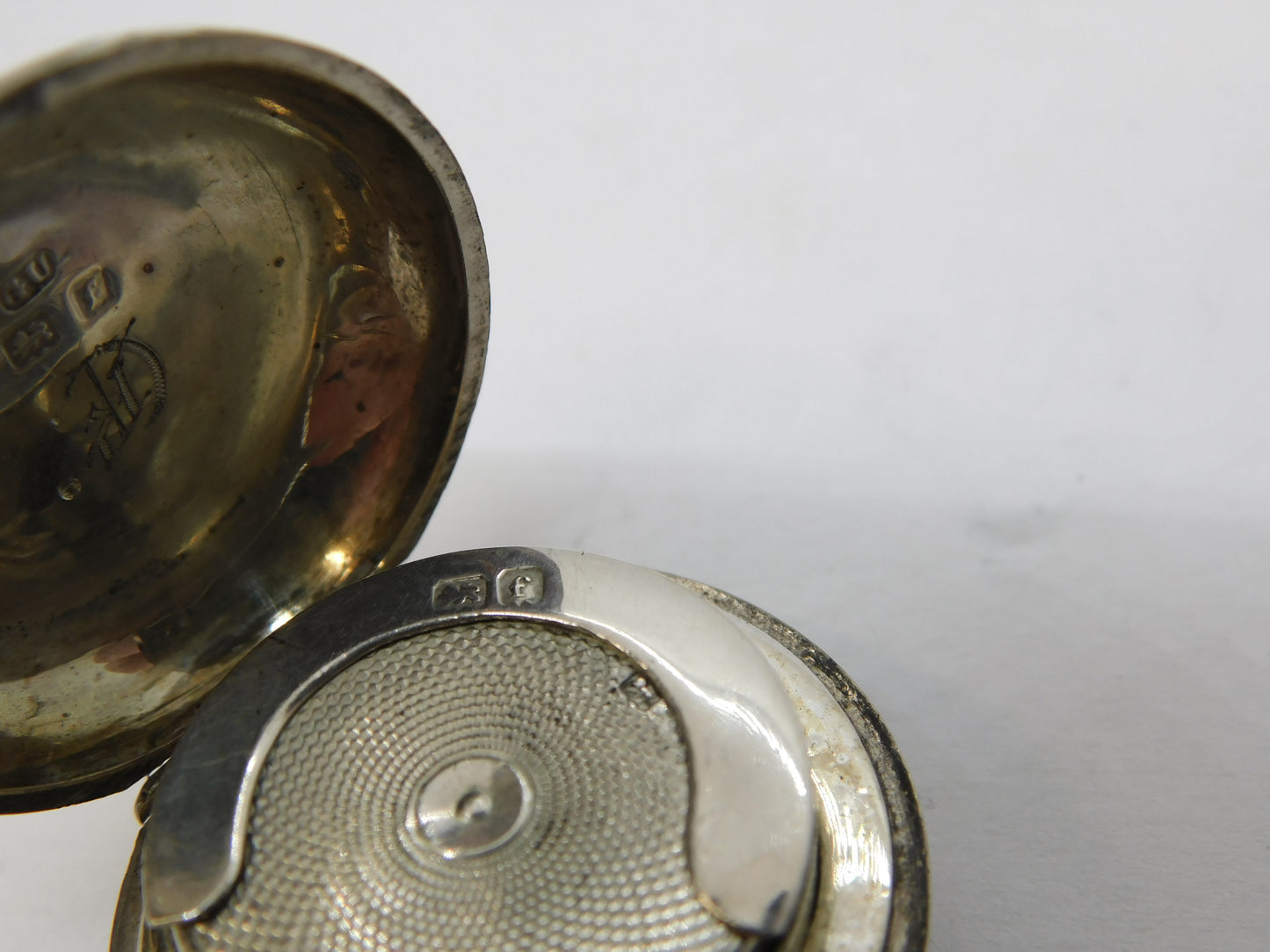 Edwardian Sterling Silver Floral Sovereign Case Fob Antique 1905 Birmingham