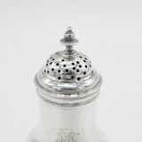 George II Sterling Silver Monogram Muffineer Sugar Caster Antique 1728 London