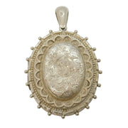 Victorian Sterling Silver Aesthetic Floral Locket Antique 1880 Birmingham