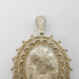 Victorian Sterling Silver Aesthetic Floral Locket Antique 1880 Birmingham