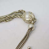 Victorian Sterling Silver Ladies Albertina Watch Chain Bracelet Antique c1860