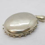 Victorian Sterling Silver Aesthetic Floral Locket Antique 1880 Birmingham