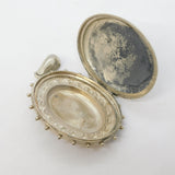 Victorian Sterling Silver Aesthetic Floral Locket Antique 1880 Birmingham