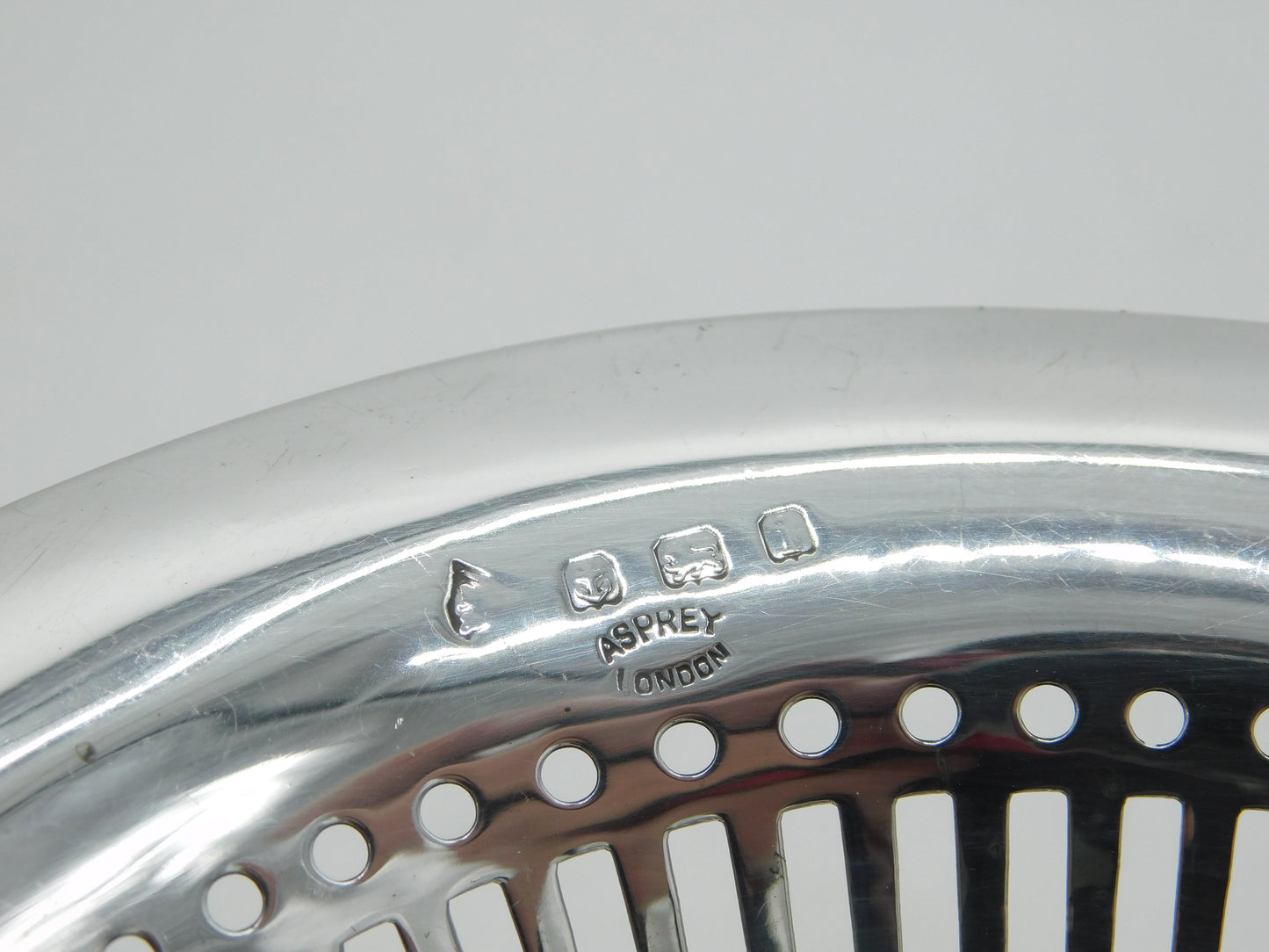 Edwardian Asprey of London Sterling Silver Pierced Tazza Dish Antique 1908 Birmingham
