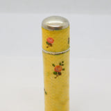 Sterling Silver Colourful Guilloche Enamel Sewing Etui Case Antique c1920 Deco