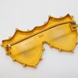 Victorian 9ct Yellow Gold Mizpah Sweetheart Brooch Pin Antique c1880