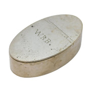 Early-Georgian Sterling Silver Oval Form Hinged Snuff Box Antique c1740