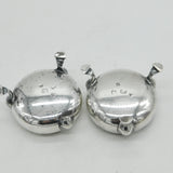George II Sterling Silver Pair of Paw Foot Salt Cellars Antique 1754 London