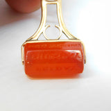 George III 9ct Gold Carved Carnelian Days of the Week Spinner Fob Antique c1790