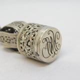 19th Century Dutch Silver Novelty Elf Form Monogram Desk Seal Antique c1860
