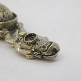 19th Century Dutch Silver Novelty Elf Form Monogram Desk Seal Antique c1860