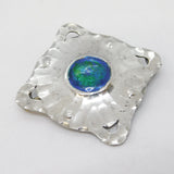 Liberty & Co. Ltd. Sterling Silver Enamel Arts & Crafts Brooch Antique 1913 Birmingham Art Deco