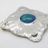 Liberty & Co. Ltd. Sterling Silver Enamel Arts & Crafts Brooch Antique 1913 Birmingham Art Deco