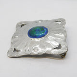 Liberty & Co. Ltd. Sterling Silver Enamel Arts & Crafts Brooch Antique 1913 Birmingham Art Deco