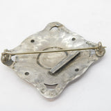Liberty & Co. Ltd. Sterling Silver Enamel Arts & Crafts Brooch Antique 1913 Birmingham Art Deco