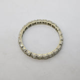 9ct White Gold & Spinel Set Eternity Ring Antique c1940 Art Deco Size R 1/2 UK